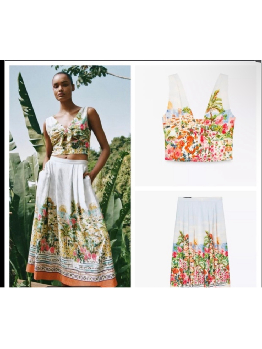 ZARA Tropical Floral Matching Set